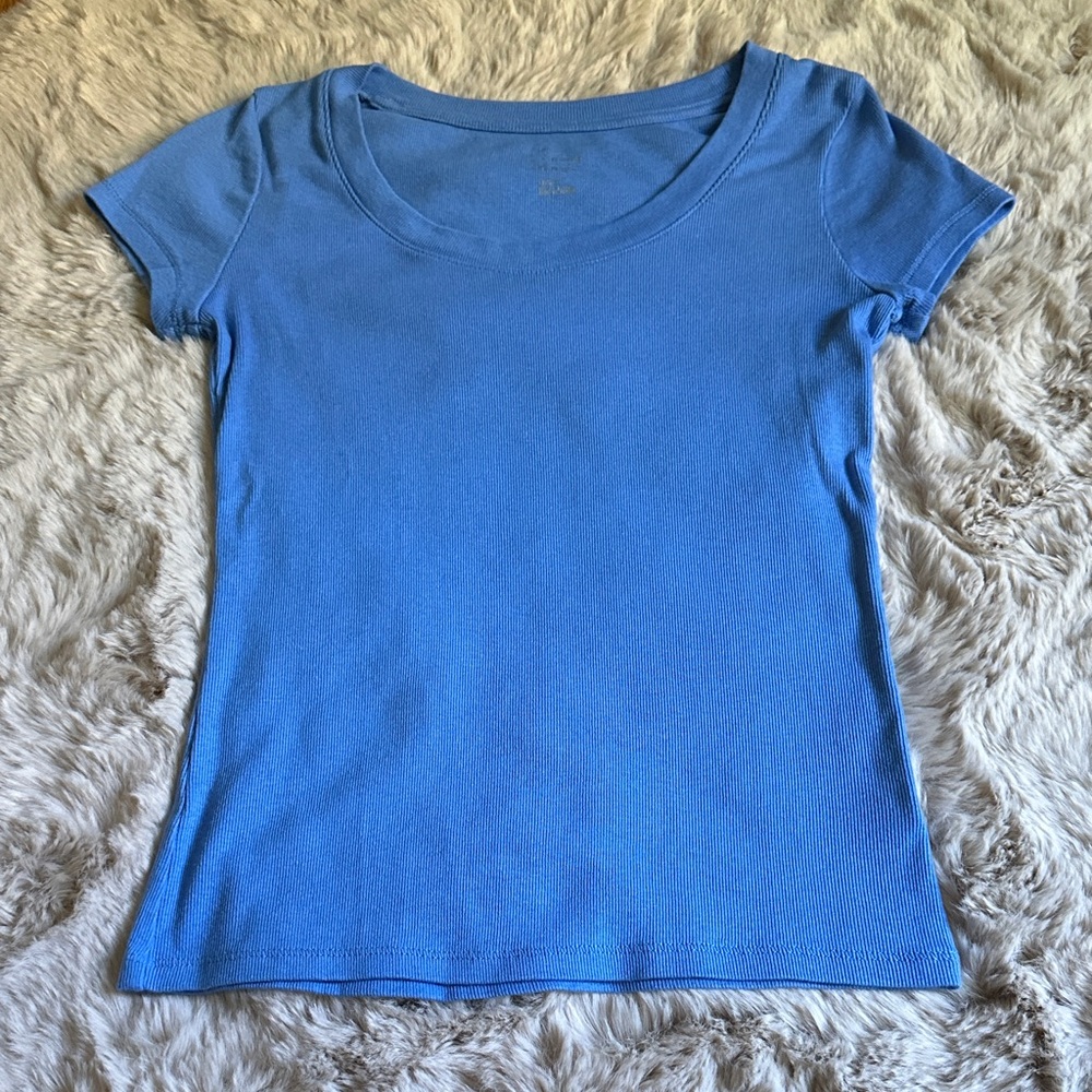 A New Day Light Blue Short Sleeve Top